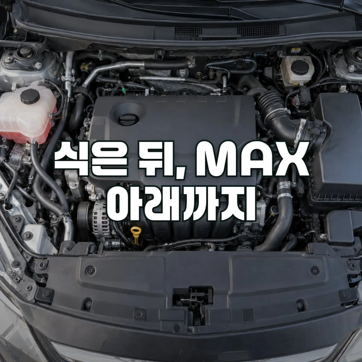 냉각수 보충, 엔진이 식었을 때 이 순서로 표지